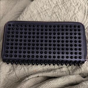 Authentic Christian Louboutin Black Studded Wallet